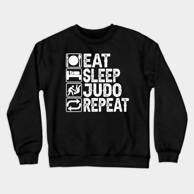 Eat Sleep Judo Repeat Crewneck Sweatshirt by DragonTees